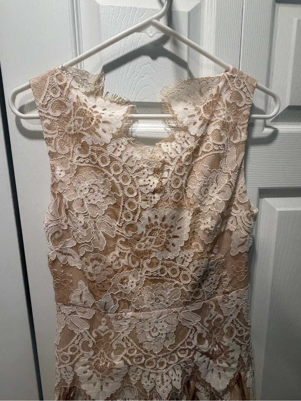 Metisu Blush Lace Overlay Midi Dress - Picture 3 of 8